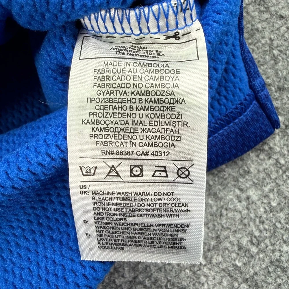Adidas Baseball Sweatshirt Mens Medium Blue FC 2.0 FLC Long‎ Sleeve Pullover NEW